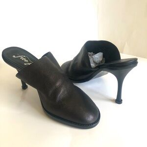Free People Women’s Leila Stiletto Heeled Slouch Leather Mule Size 39/9